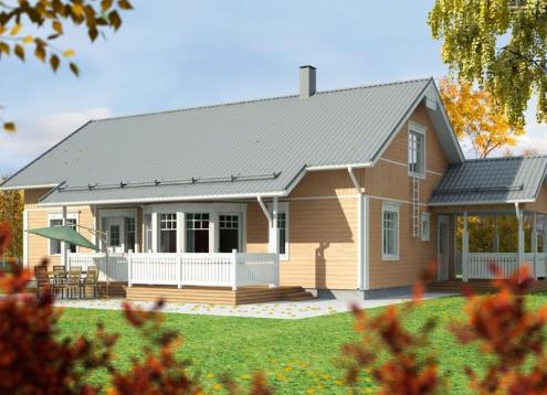 № 1182 Купить Проект дома Карелия 111-158. Закажите готовый проект № 1182 в Красноярске, цена 39960 руб.