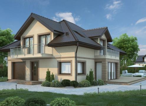 № 1640 Купить Проект дома Сирень. Закажите готовый проект № 1640 в Красноярске, цена 49075 руб.