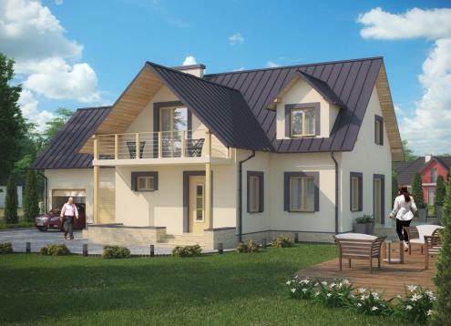 № 1641 Купить Проект дома Картузи 2. Закажите готовый проект № 1641 в Красноярске, цена 59278 руб.