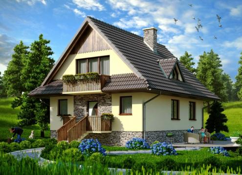 № 1660 Купить Проект дома Нидзига. Закажите готовый проект № 1660 в Красноярске, цена 30240 руб.
