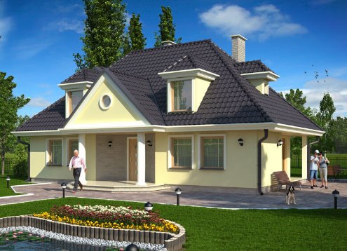 № 1845 Проект дома Липница. Закажите готовый проект № 1845 в Красноярске, цена 54144 руб.